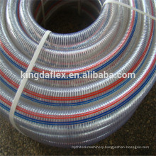 Flexible PVC Nylon Polyester Braided Spiral Galvanized Steel Wire Reinforced Water Suction Hose Pipe